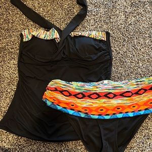 Anne Cole signature 2 piece swimsuit L/XL EUC